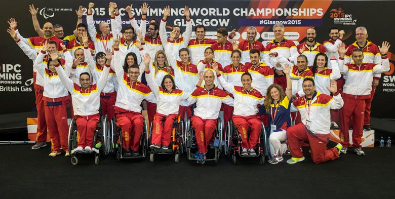El Equipo Paralímpico Español de Natación.