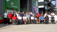 Deportistas paralímpicos en la Base Iberdrola de Valencia
