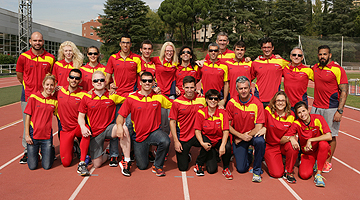 Parte del equipo español de atletismo