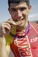 Maurice Eckard medalla de bronce en la prueba de contrarreloj.