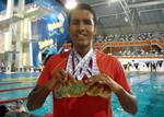 Enhamed Enhamed con sus cinco medallas