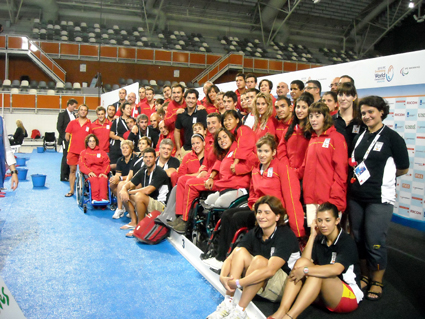 El equipo español de natación