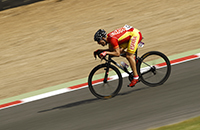Maurice Far Eckhard en la prueba de ciclismo en ruta