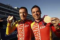 Christian Venge y David Llaurado medalla de oro en la prueba de contrarreloj en carretera.
