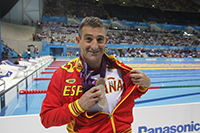 Sebastian Rodriguez medalla de bronce en los 100 metros libres.