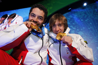 Jon Santacana y Miguel Galindo  con el oro paralímpico