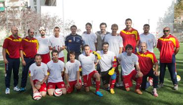 La selección española de fútbol-5 con Santiago solari