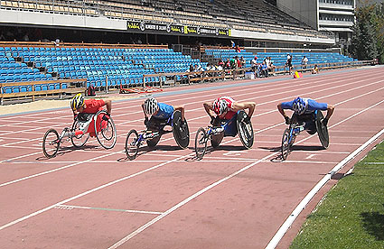 Prueba de 5.000 metros para atletas en silla de ruedas