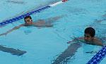 Los nadadores Enhamed Enhamed y Rafa Muñoz
