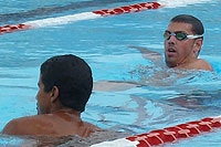 Los nadadores Enhamed Enhamed y Rafa Muñoz