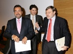 Miguel Carballeda, Jaime Lissavetzky y Roberto Parra tras la inauguración de la Conferencia