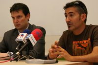 José Javier Conde junto al representante de la Fundación Cultural Banesto
