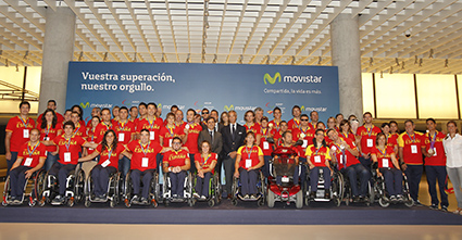 Equipo Paralímpico Español en la sede de Telefonica