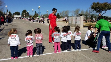 Javi Soto con los niños