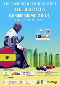 Cartel del Campeonato de España de Boccia Benidorm 2014